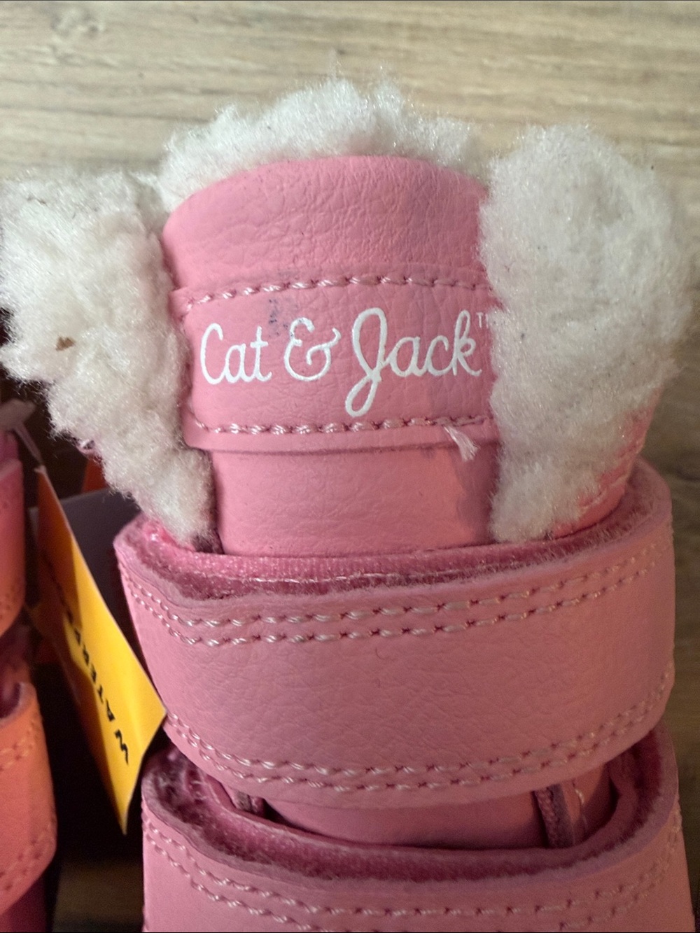Cat & Jack Pink and Gray Kids Waterproof Snow Boots with Faux Fur Cuff - Picture 8 of 10